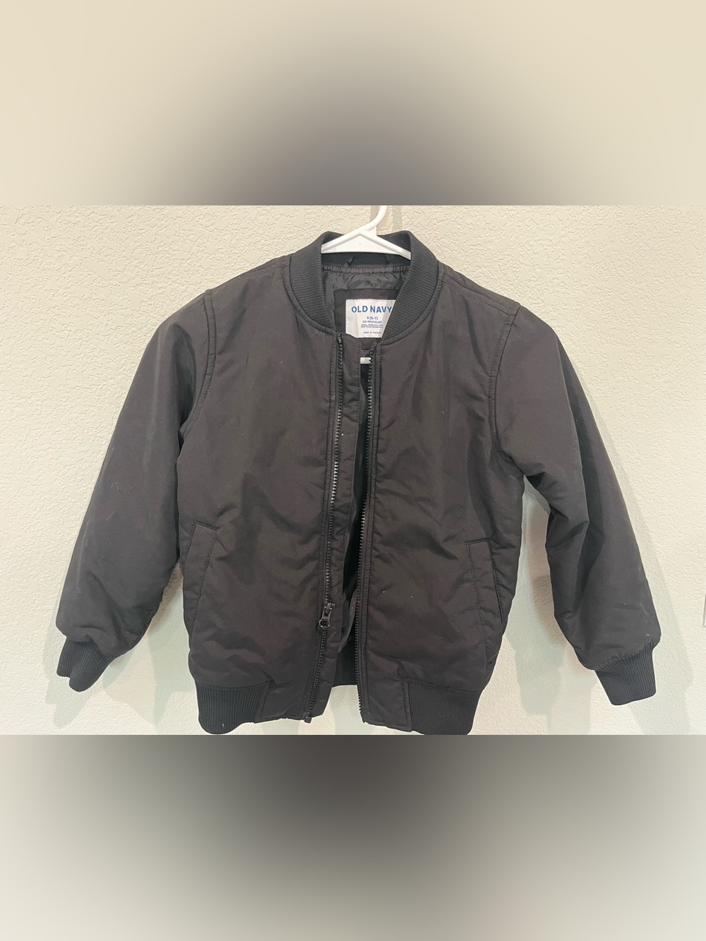 Old Navy Kids Black Puffer Bomber Jacket